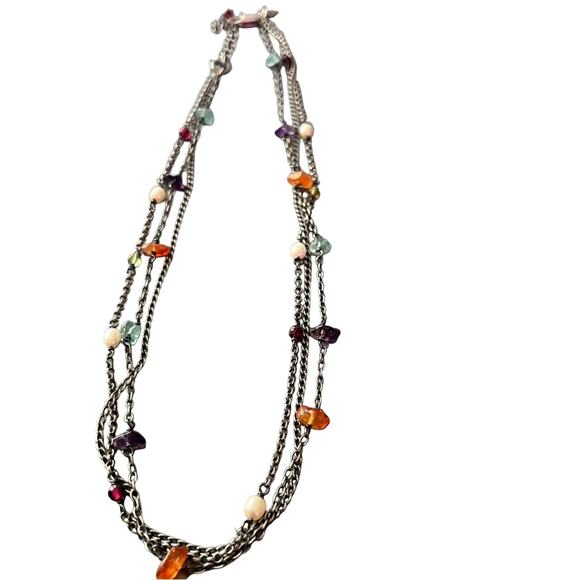 Silpada 925 Sterling Silver Multi Chain Necklace - Picture 1 of 9